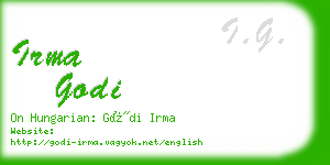 irma godi business card